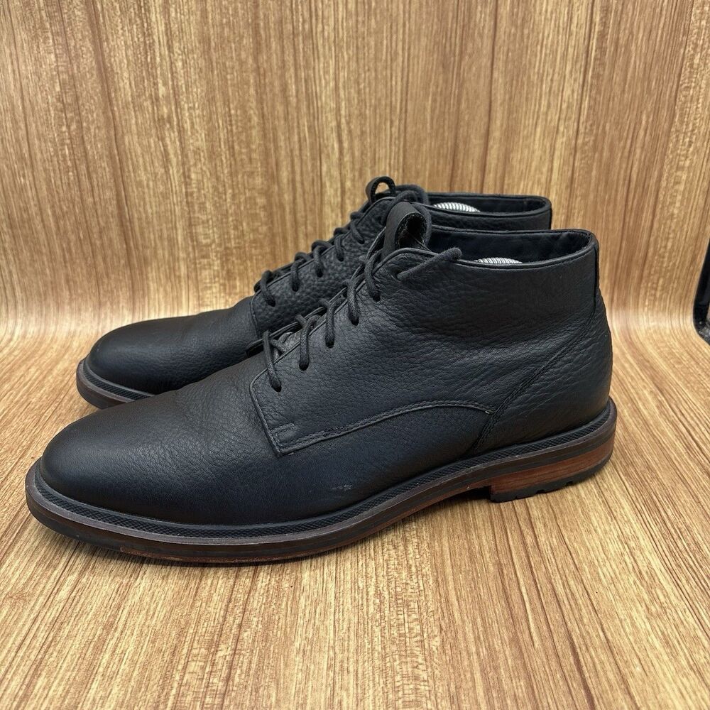 Cole Haan Cranston Chukka Black Leather Comfort Boots Shoes C23853 Men Size 10.5 - Picture 3 of 8